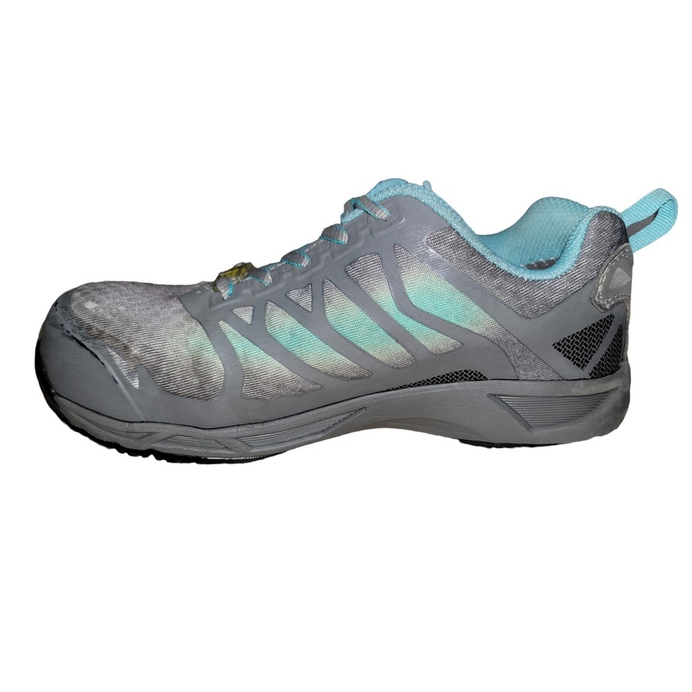 Nautilus Womens Sneaker‎ N2485 Grey/Aqua Safety Work Shoes Size 7.5 Medium